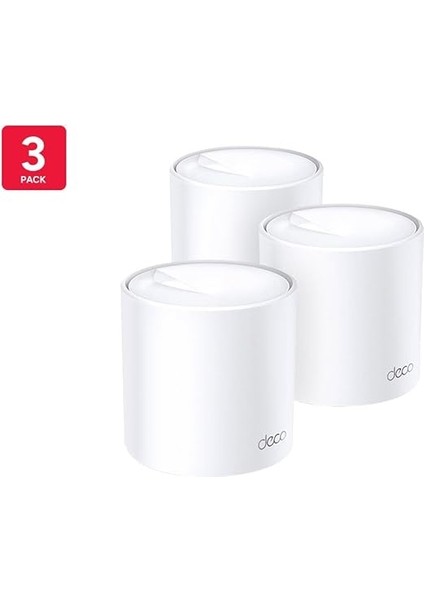 Deco X60 3-Pack, AX5400 Mbps, 1 Ghz Dört Çekirdekli Cpu, Wpa3, Ofdma ve Mu-Mımo, 150 Cihaza Kadar Bağlantı, 650 M²'ye Kadar Kapsama, Mobil Uygulama ile Kolay Kurulum, Wi-Fi 6 Mesh Sistemi fiyatları