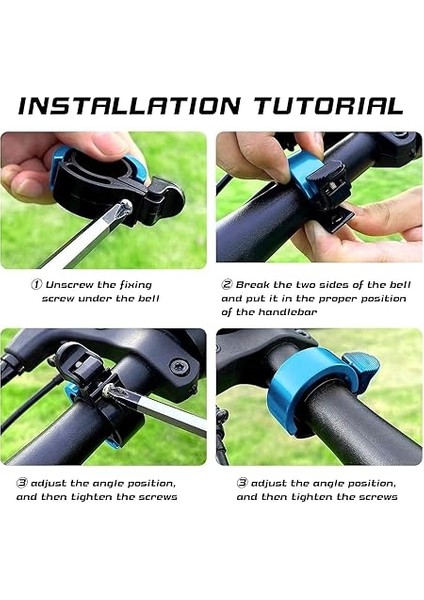 Gidon Zil Alüminyum Plastik Halka Korna Ikaz Zili Su Geçirmez indirimleri