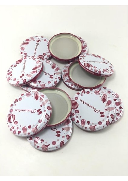 Karışık Desenli ve Beyaz Konserve Kavanoz Kapağı