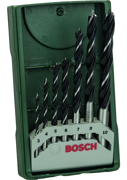 Professional Accessories Ahşap Matkap Uçu, Yeşil, 7 Adet