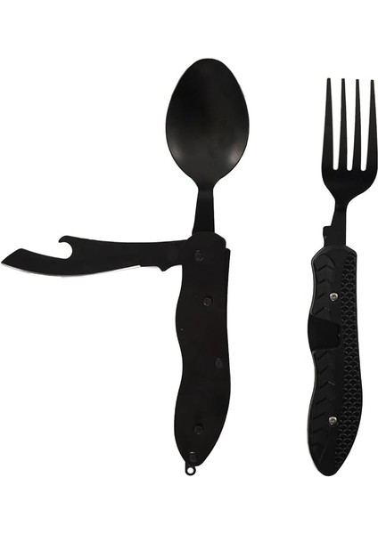 Badger Herja Katlanabilir Çatal Biçak Kaşık Seti, Kilit Mekanizmalı, Ayrılabilir, Dayanıklı Kamp Ekipmanları, Kamp Aksesuarları, Açık Hava Sporları