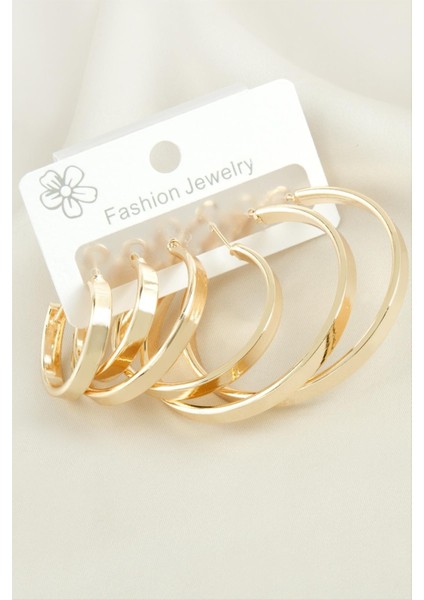 6 Adet Ezme Halka Küpe