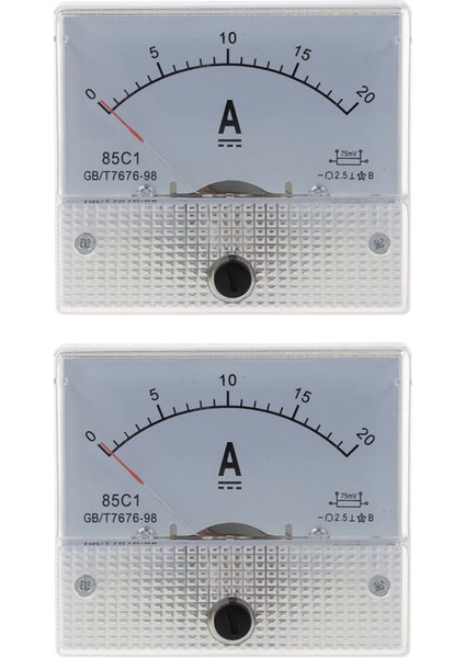 2x Yeni 20A Analog Amper Panel Metre Akım Amp (Yurt Dışından)