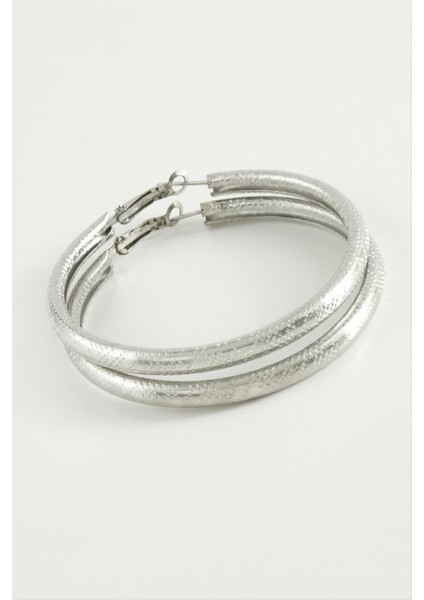 Noktalı Boru Halka Küpe 5 cm