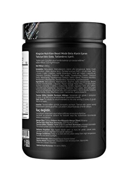 Beast Mode 1000 gr Portakal Aromalı 16.260 mg NOX Formülü ile Güç Artışı indirimleri