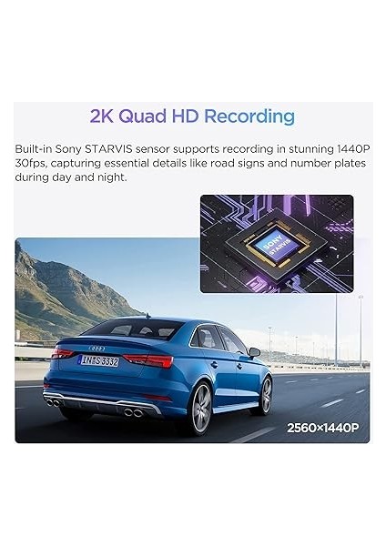 Wm1 2k 30FPS Qhd Sony Starvis Sensor Wifi Gps'li Araç Kamerası fiyatları