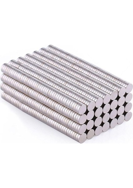 100 Adet Çap 6mm x Kalınlık 1mm Yuvarlak Süper Güçlü Neodyum Mıknatıs indirimleri