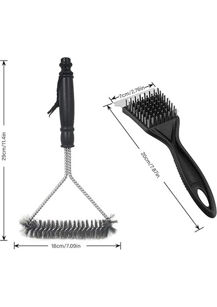 Barbekü Temizleyici, 2 Paket Metal Barbekü Izgara Temizleme Fırçası ve Kazıyıcı. 12 Inç ve 20 cm Çelik Barbekü Kıl Temizleyici Barbekü Izgara Mutfak Temizleme Fırçası Daha Kolay ve Etkili fırsatları