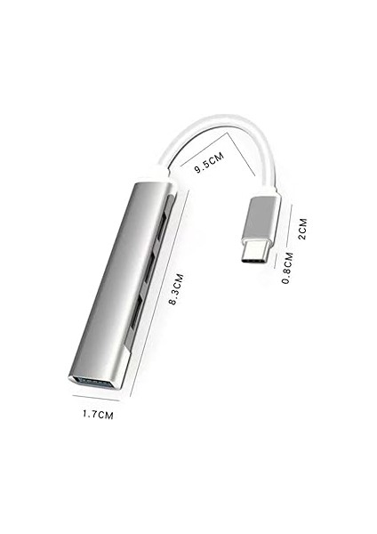 Type-C To USB Hub 4 Port Çoklayıcı Macbook ile Ile Uyumlu Çoğaltıcı Type C To USB Converter Hub fırsatları