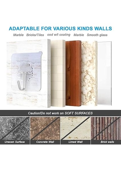 12 Adet Kanca, Kendinden Yapışkanlı Havlu Askısı, Maks. 8 Kg, Şeffaf, Delme Gerektirmez, Yapışkan Kanca, Banyo, Mutfak Için indirimleri