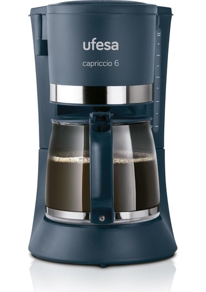 Filtre Kahve Makinesi CG7114 Capriccio, 6 Fincan, 600 W, 0.6 L, Kalıcı Filtre, Damlama Durdurma, Otomatik Kapanma, Siyah