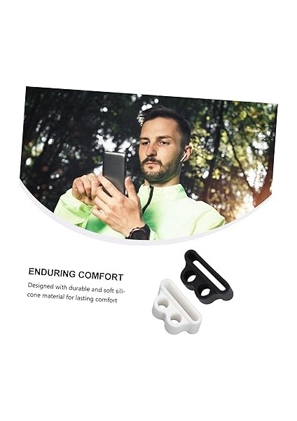 2ADET Kulaklık Koruyucu ve Saat ile Uyumlu Kaybolmaya Karşı Dayanıklı Tutucu Beyaz Siyah modelleri