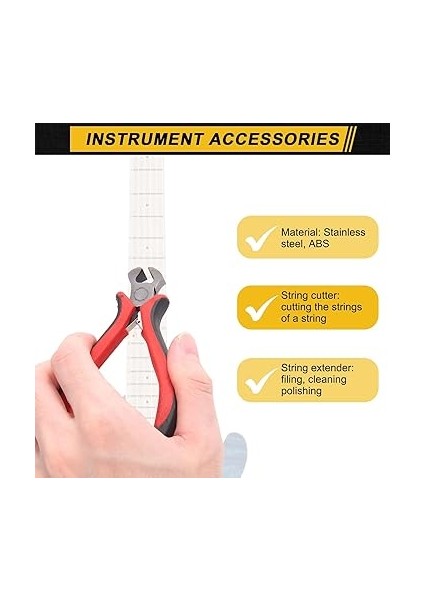 Gitar Temiz Lehçe Araçları 6 Adet Profesyonel Luthier Araçları Tamir Kiti Fret Kesici Gitar Aracı Seti fiyatları