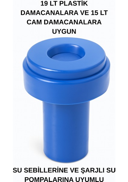Damacana Yaylı Sebil Kapağı – Çelik Yaylı, Su Sızıntı Önleyici, Şarjlı Su Pompasına ve Su Sebiline Uyumlu Kapak