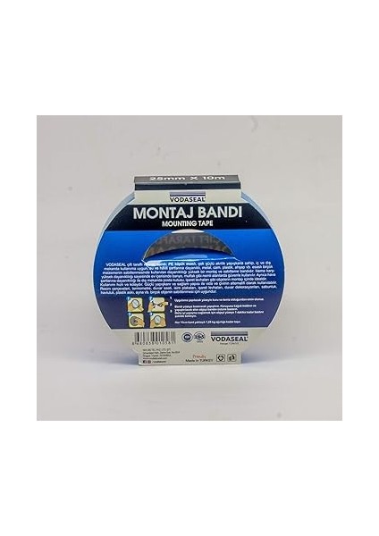 53.01.021 Çift Taraflı Montaj Bandı, 25X10 fiyatları