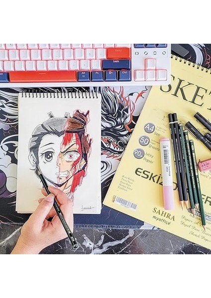 A5 Eskiz Defteri - 90 Gr. 100 Yaprak Spiralli Kaliteli Sanatçı Çizim Defteri fırsatları