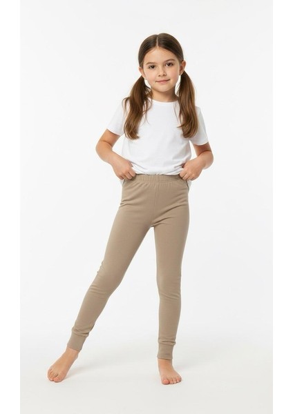 Kız Çocuk Pamuklu Likralı Tayt
