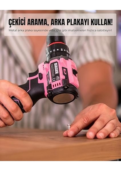 Nova 16.8V Kömürsüz Darbeli Şarjlı Matkap Vidalama Seti | 60NM | Çift Akü + 85 Parça Aksesuar + Hızlı Şarj | Pembe fiyatları