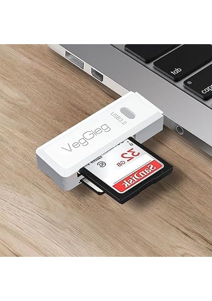 USB 3.0 Sd ve Micro Sd Hafıza Kart Okuyucu Beyaz fırsatları