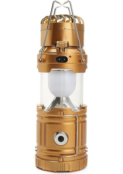 Şarjlı Powerbank Özellikli Kamp Lambası Güneş Enerjili Kızaklı Fanlı Kamp Feneri LED Lamba Işıldak fiyatları