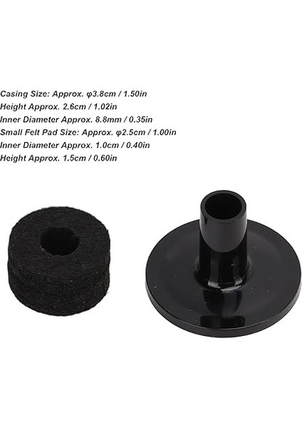 2 Takım Zil Keçe Zil Keçe Kol Zil Yedek Aksesuarları Kol Siyah Davul Seti (Siyah) fiyatları