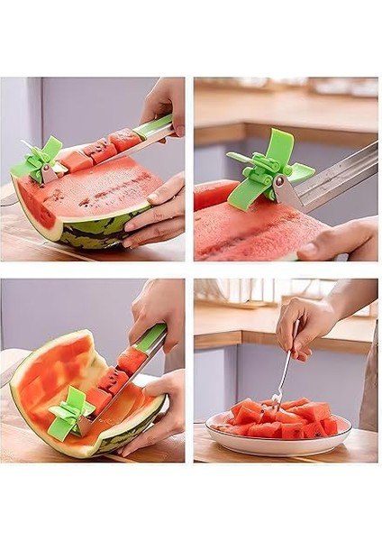 Pratik Paslanmaz Çelik Karpuz Dilimleyici | Ergonomik ve Güvenli Meyve Kesici fırsatları