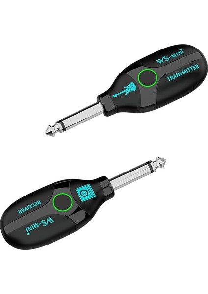 Kablosuz Gitar Sistemi 48K/16BIT Gerçek Zamanlı Iletim 4 Kanal Eşleştirme Gerektirmez Renkli Gösterge Işıkları Elektro Gitar Bas Elektrik Için Gitar Verici Alıcı Seti Siyah