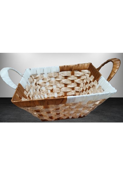 Back Sıne Dekoratif Hasır Sepet Kulplu Çok Amaçlı Ev Düzenleyici Sepet Vintage Ekmek Sepeti modelleri