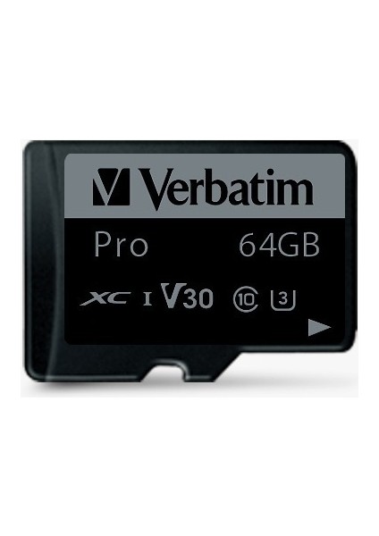 Pro 64GB U3 UHS-I Class 10 Micro SDXC Hafıza Kartı (Adaptör Dahil) (47042)