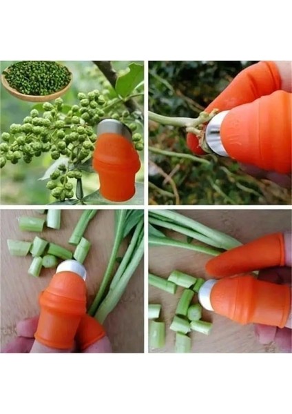 Pratik Baş Parmak Koruyucu Eldiven Sebze Meyve Soyucu Kesme Ayıklayıcı Silikon Aparat (M- Beden) modelleri