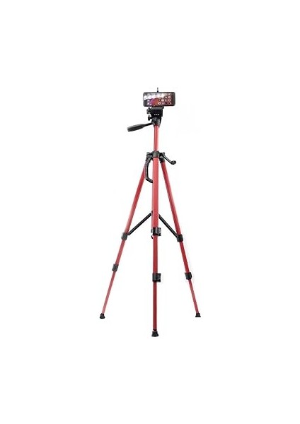 3366 Alüminyum Cep Telefonu Için Su Terazili Tripod 140 cm Pro (Kırmızı) modelleri