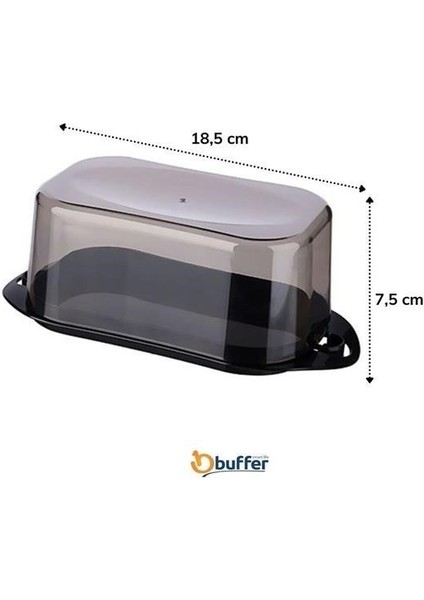 Buffer® Kilitli Plastik Kapaklı Kahvaltılık Tereyağlık Peynirlik Erzak Saklama Kabı AP-9428 fiyatları