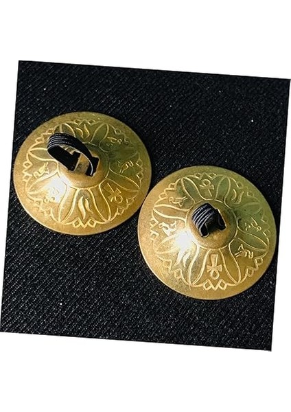 1çift Takım Parmak Zilleri Performansı Için Bakır Müzikal Alet Eğlenceli Sıcaklık ve Ritim Yaratma Aracı indirimleri