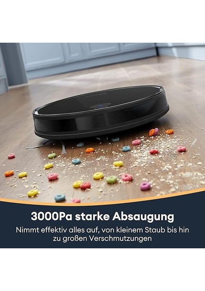 D6S Robot Vacuum Cleaner, Vibration Mopping, 3000PA Strong Suction, Super Slim, App Control, Ideal For Pet Hair, Hard Floors And Carpets modelleri