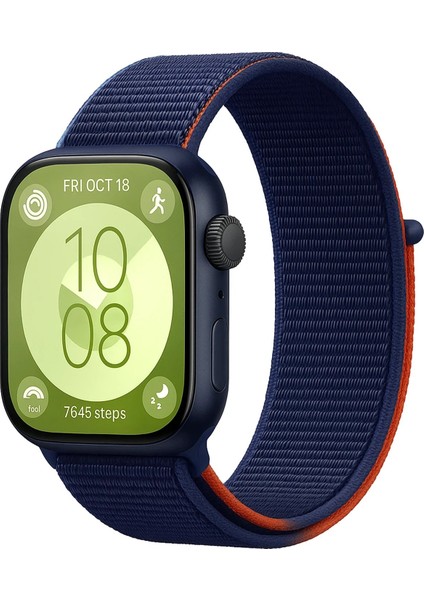 CPT83 Huawei Fit 4 Hasırlı Cırtcırtlı Kordon - Lacivert-Turuncu