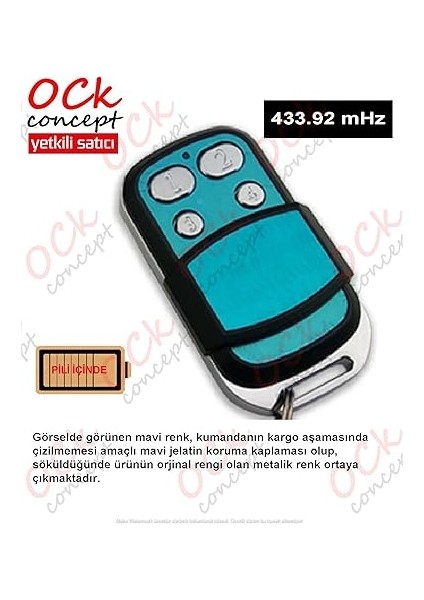 Garaj Kumandası Wicom UK44 - 4 Tuşlu 433MHZ (Kodlanabilir ve Koplayanabilir Kumanda) fiyatları