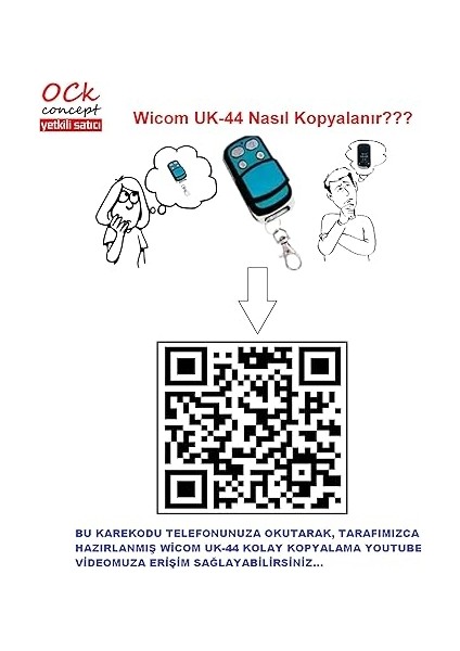 Garaj Kumandası Wicom UK44 - 4 Tuşlu 433MHZ (Kodlanabilir ve Koplayanabilir Kumanda) indirimleri