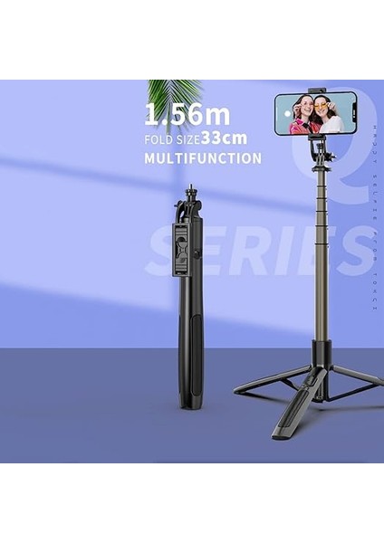 Q6 Katlanabilir Çok Fonksiyonlu Selfie Tripod Vlog Uzaktan Kumandalı 4 In 1 Android Ios fırsatları
