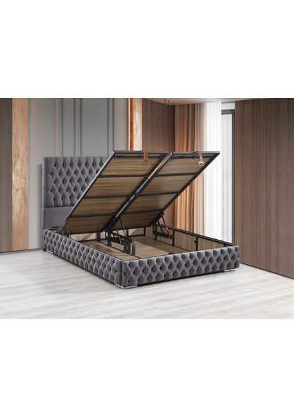 Premıum Set Çift Kişilik Yatak Seti 160 x 200 Başlık + Sandıklı Baza+ Ortopedik Yatak modelleri