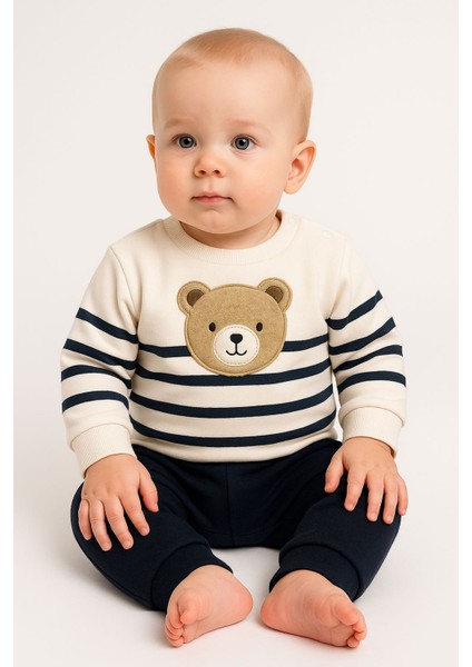 Aki Moda Kidserkek Bebek Ayıcık Kafası Baskılı Eşofman Bebek Takımı fiyatları