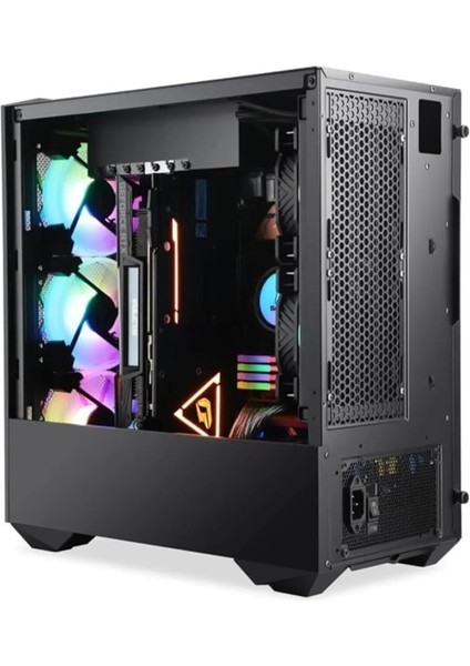 Orkinos Mesh Panel Dikey Ekran Kartı Takılabilen 4 Full Rgb Fanlı Atx Bilgisayar Kasası fırsatları