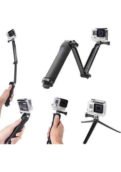 Gopro Ile Uyumlu Aksiyon Kamera Monopod Çubuğu Stand Mini 3in1 Tripod fiyatları