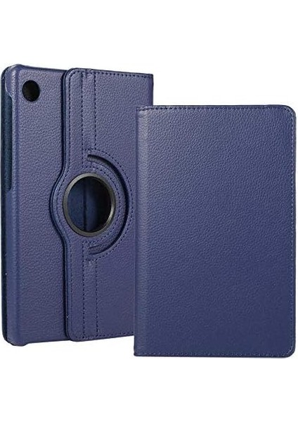 Tab M10 3. Nesil TB-328FU T610 ile Uyumlu Kılıf 360 Dönebilen Standlı Case Lacivert