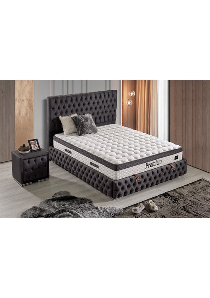 Premıum Set Çift Kişilik Yatak Seti 140 x 190 Başlık + Sandıklı Baza+ Ortopedik Yatak fiyatları