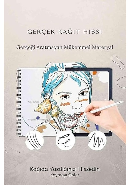 Air 13 2025 M3 Çip Uyumlu Paper Like Ekran Koruyucu Gerçek Kağıt Hissi Parlama Önleyici modelleri