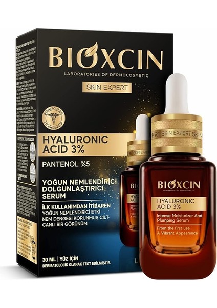 Hyaluronic Acid Serum 3% – Yoğun Nemlendirici ve Dolgunlaştırıcı Yüz Serumu – Pantenol (B5), Lipozom Teknolojili – 30 ml