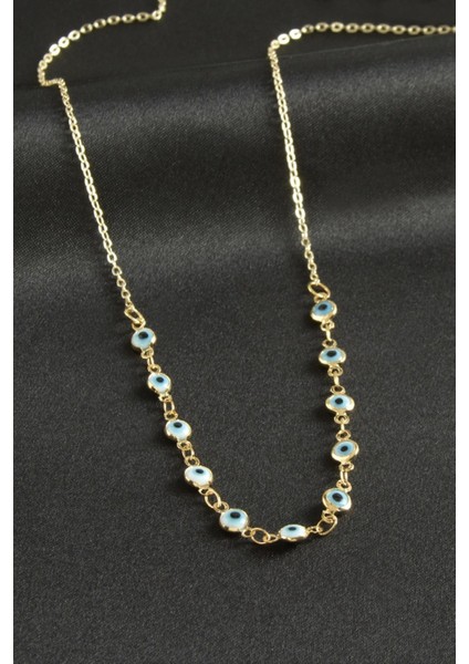 Nazarlı Mineli Kolye