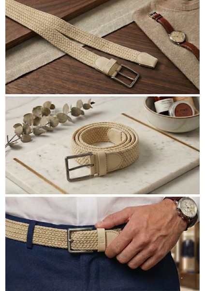 Hakiki Deri Erkek Örgü Esnek Kemer – 3,5cm fiyatları