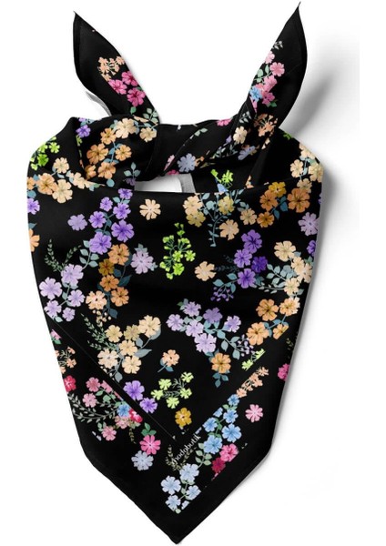 Kadın Çiçek Desenli 50X50 Bandana Hyl DG01393-22