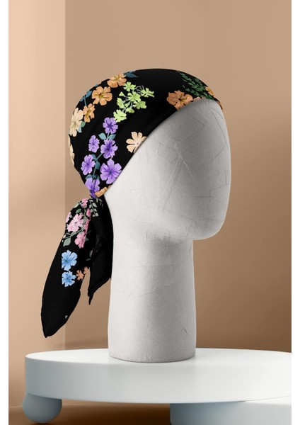 Kadın Çiçek Desenli 50X50 Bandana Hyl DG01393-22 modelleri